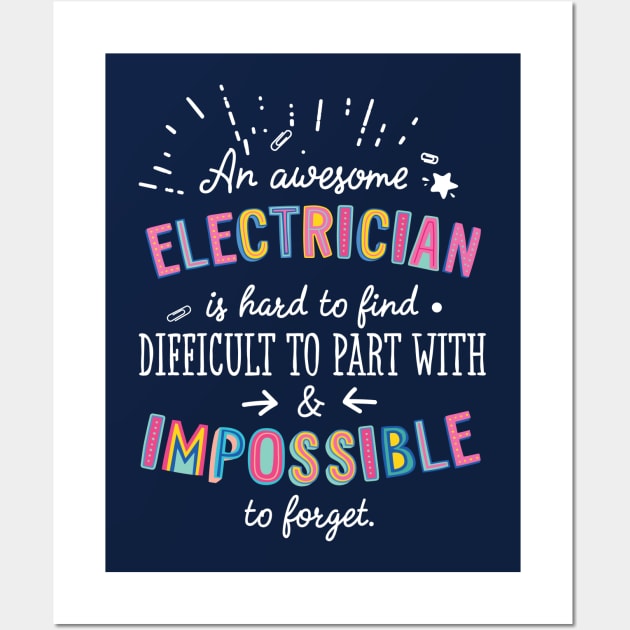 An awesome Electrician Gift Idea - Impossible to Forget Quote Wall Art by BetterManufaktur